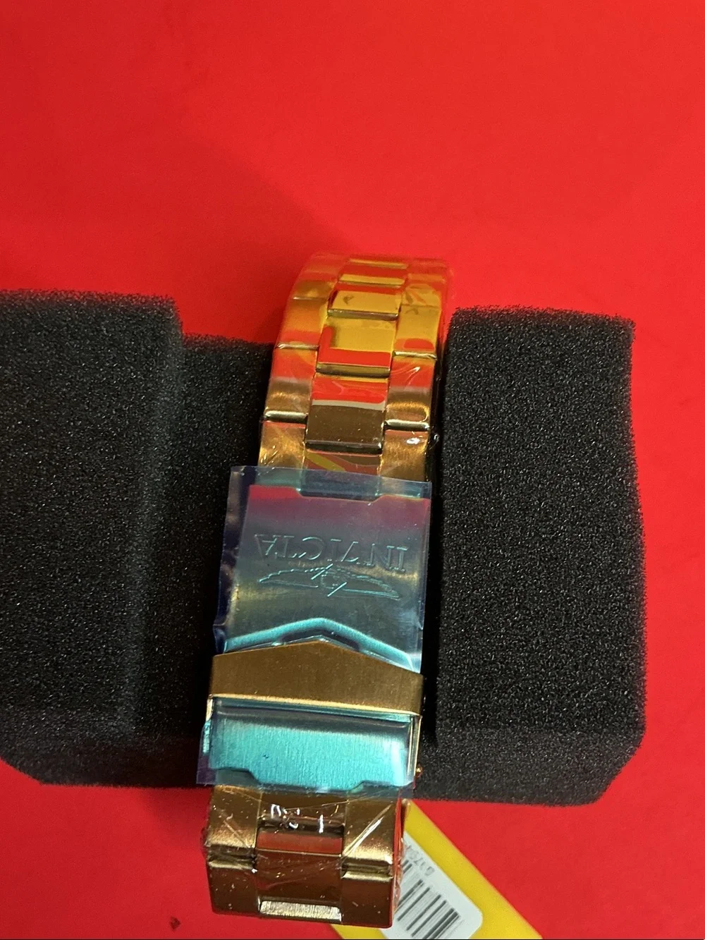 Invicta Gold Tone Watch with Teal Blue Dial